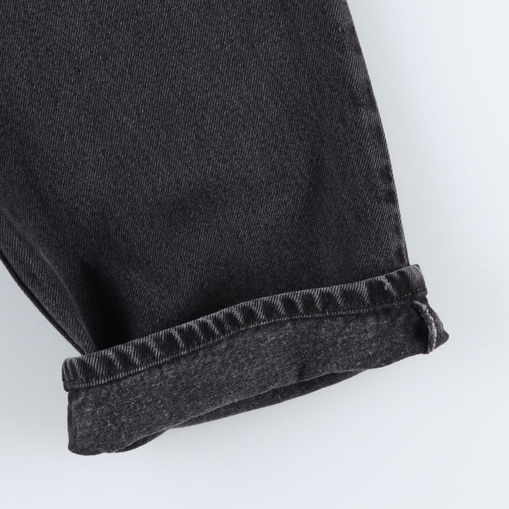 Levi's 550 Relaxed Fit Tapered Denim Pants, Black, Men's, Size W32 cotton black type Vintage Second Hand