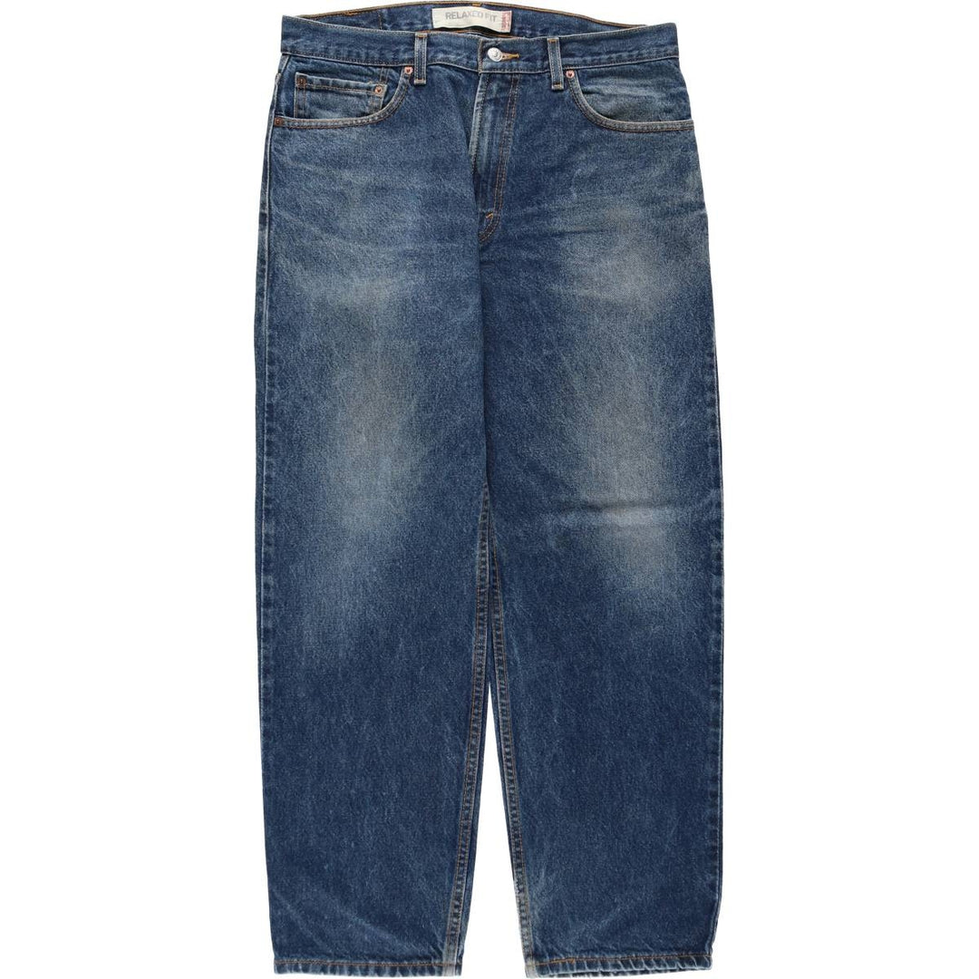 00'S Levi's 550 Relaxed Fit Tapered Denim Pants for Men, W35 cotton blue type Vintage Second Hand