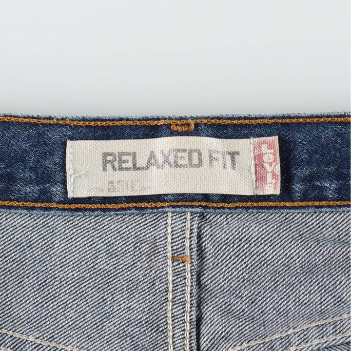 00'S Levi's 550 Relaxed Fit Tapered Denim Pants for Men, W35 cotton blue type Vintage Second Hand