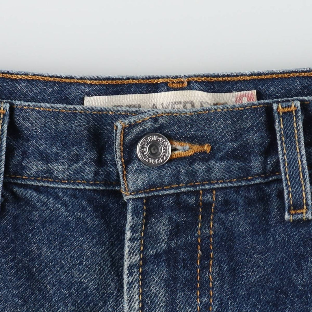 00'S Levi's 550 Relaxed Fit Tapered Denim Pants for Men, W35 cotton blue type Vintage Second Hand