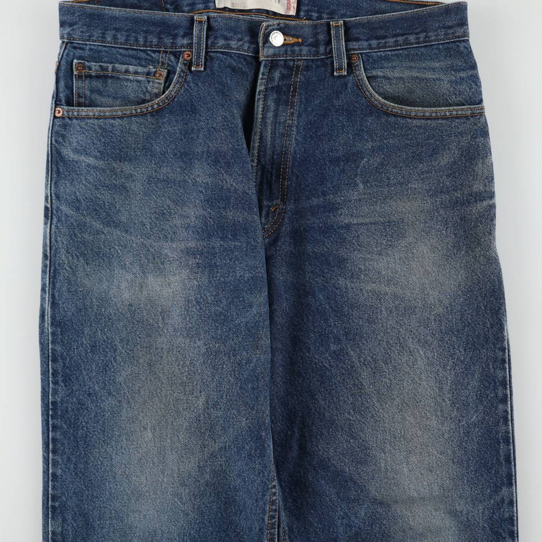 00'S Levi's 550 Relaxed Fit Tapered Denim Pants for Men, W35 cotton blue type Vintage Second Hand
