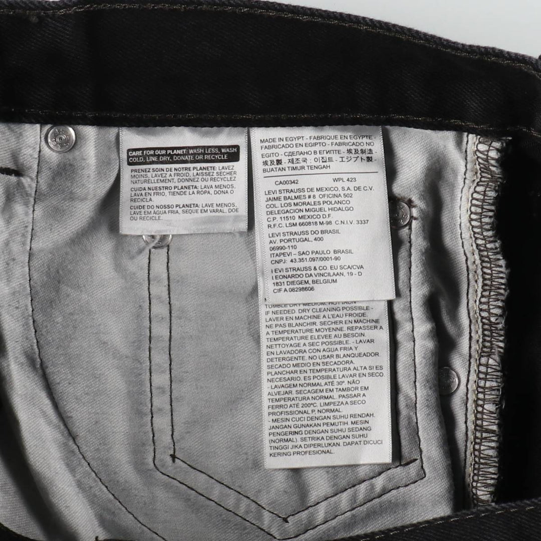 Levi's 550 Black Denim Tapered Denim Pants Men's W34 cotton black type Vintage Second Hand