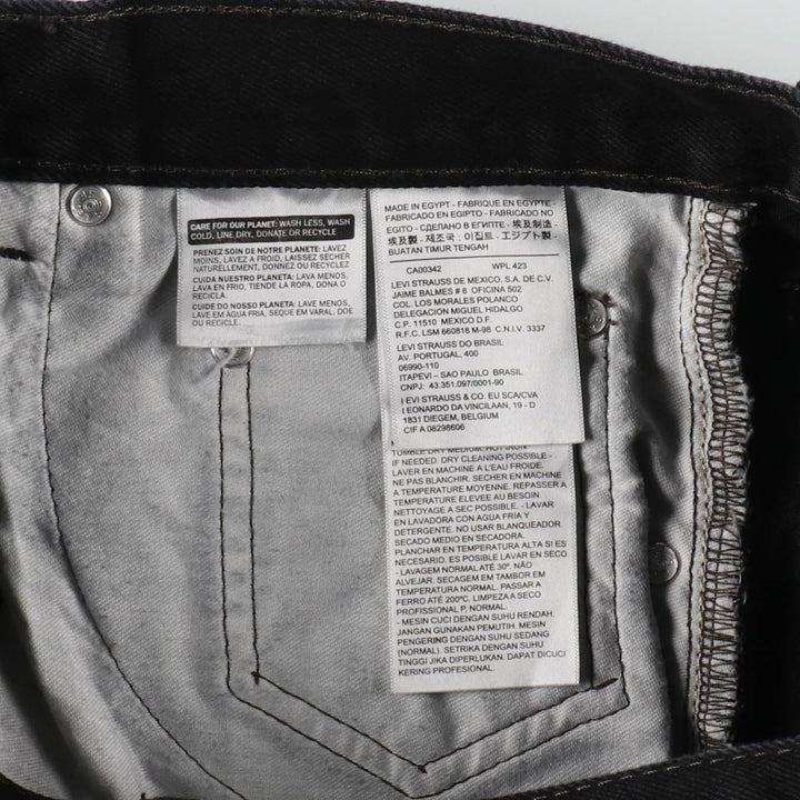 Levi's 550 Black Denim Tapered Denim Pants Men's W34 cotton black type Vintage Second Hand