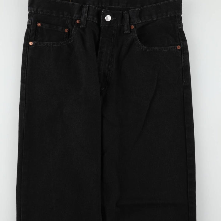 Levi's 550 Black Denim Tapered Denim Pants Men's W34 cotton black type Vintage Second Hand