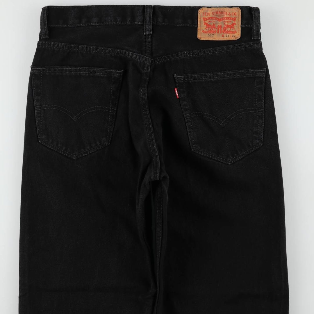 Levi's 550 Black Denim Tapered Denim Pants Men's W34 cotton black type Vintage Second Hand