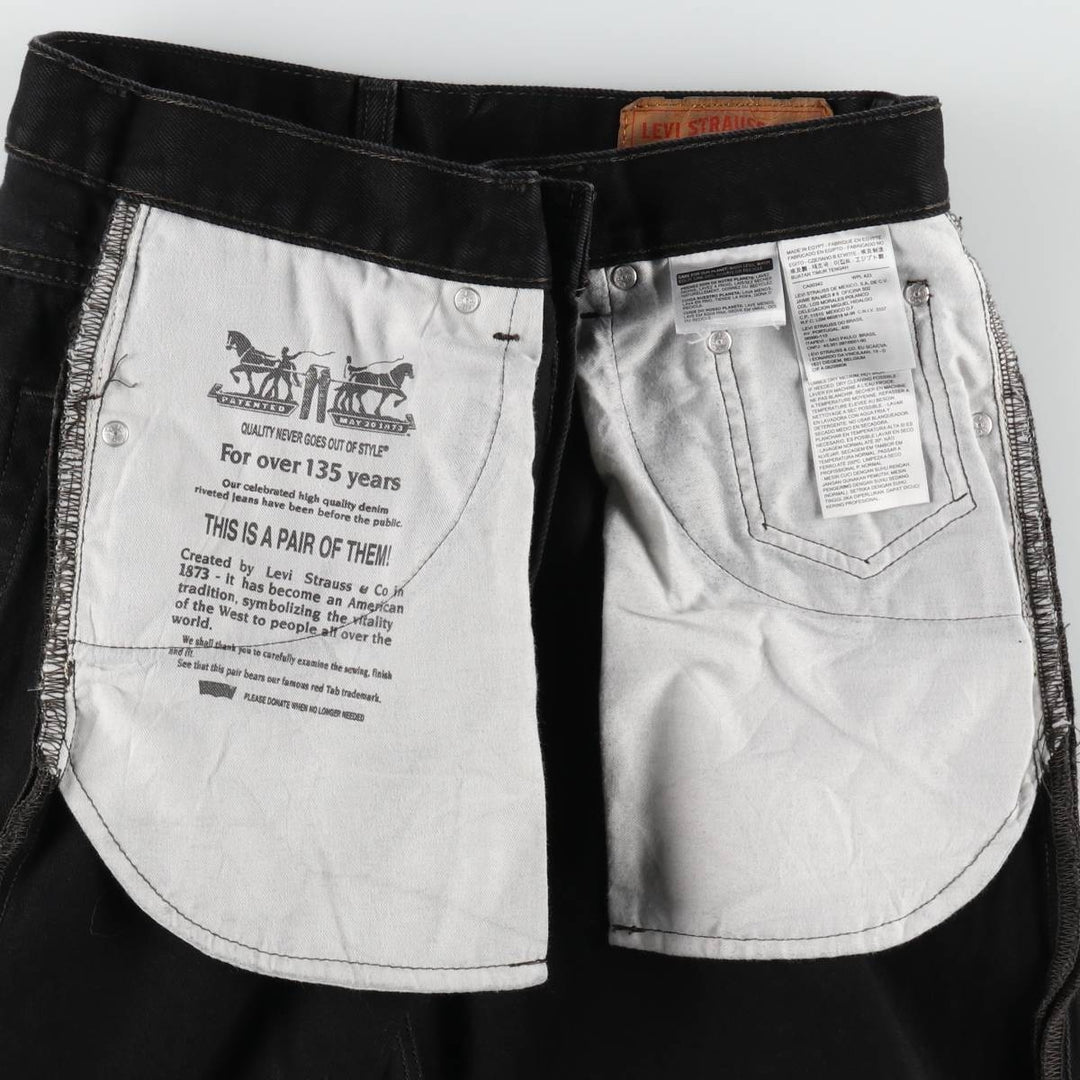 Levi's 550 Black Denim Tapered Denim Pants Men's W34 cotton black type Vintage Second Hand