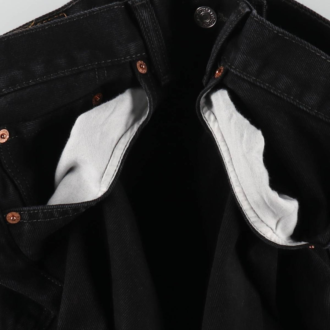 Levi's 550 Black Denim Tapered Denim Pants Men's W34 cotton black type Vintage Second Hand
