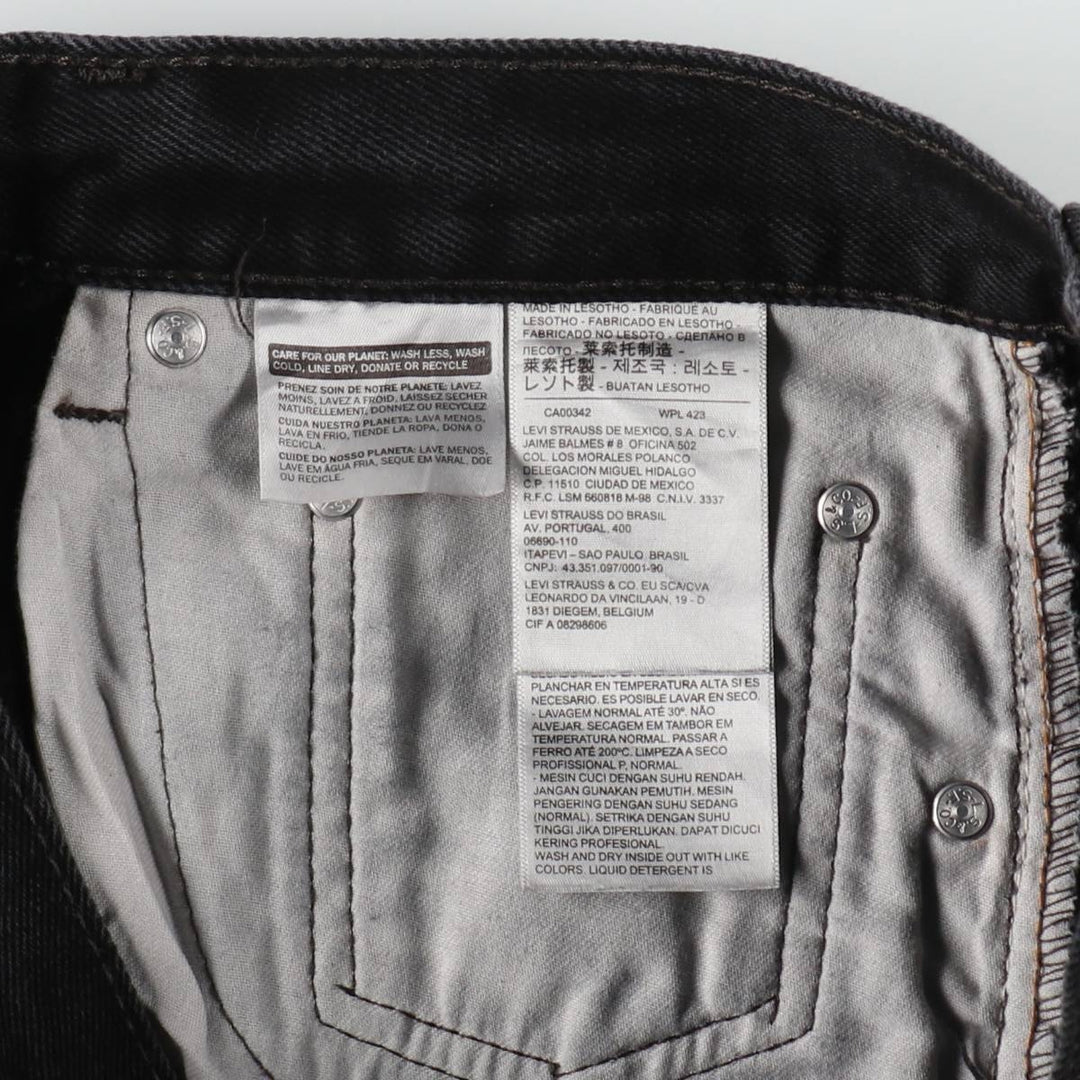 Levi's 550 Black Denim Tapered Denim Pants Men's W32 equivalent cotton black type Vintage Second Hand