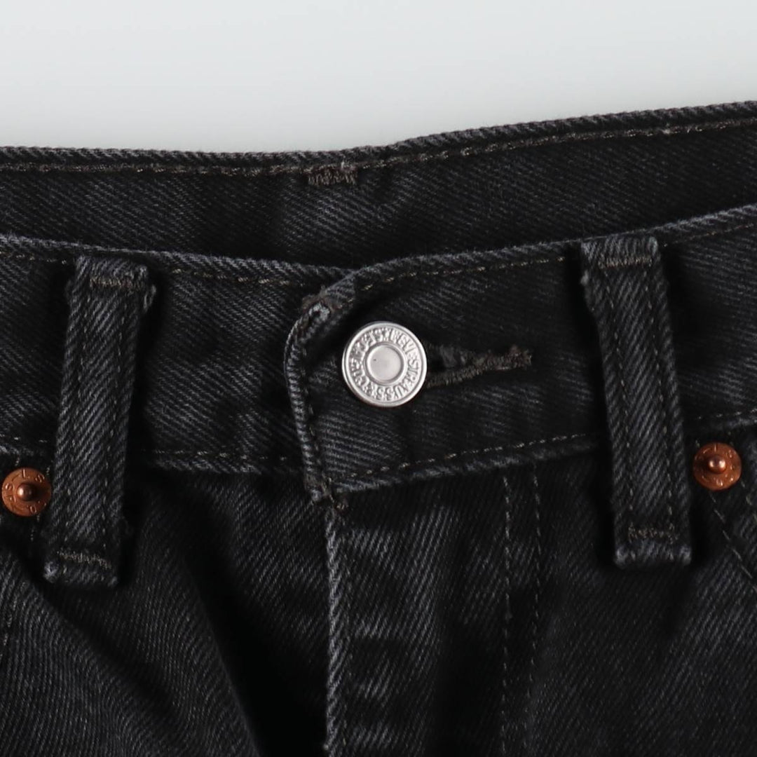 Levi's 550 Black Denim Tapered Denim Pants Men's W32 equivalent cotton black type Vintage Second Hand