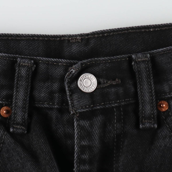 Levi's 550 Black Denim Tapered Denim Pants Men's W32 equivalent cotton black type Vintage Second Hand