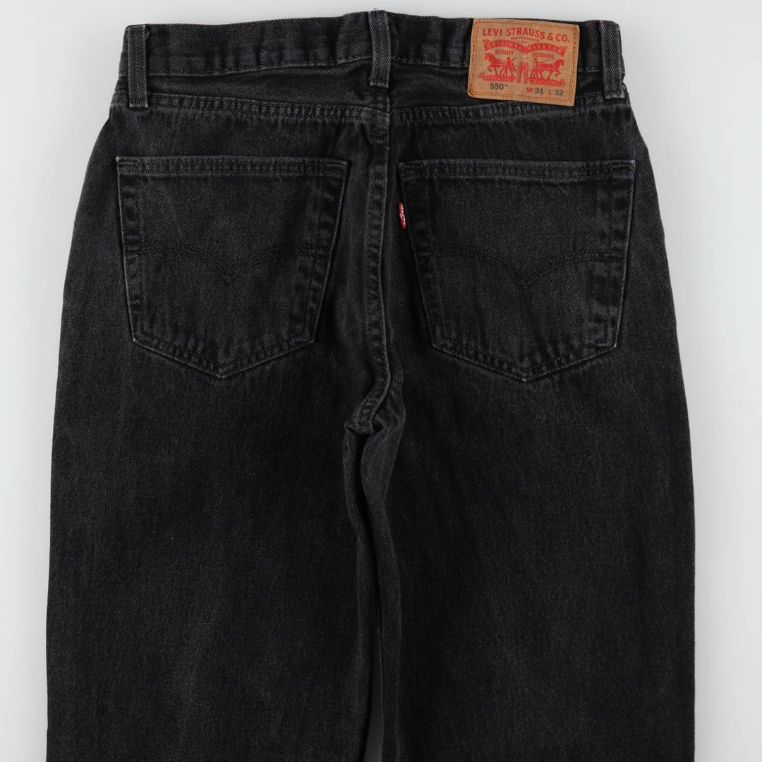 Levi's 550 Black Denim Tapered Denim Pants Men's W31 equivalent cotton black type Vintage Second Hand