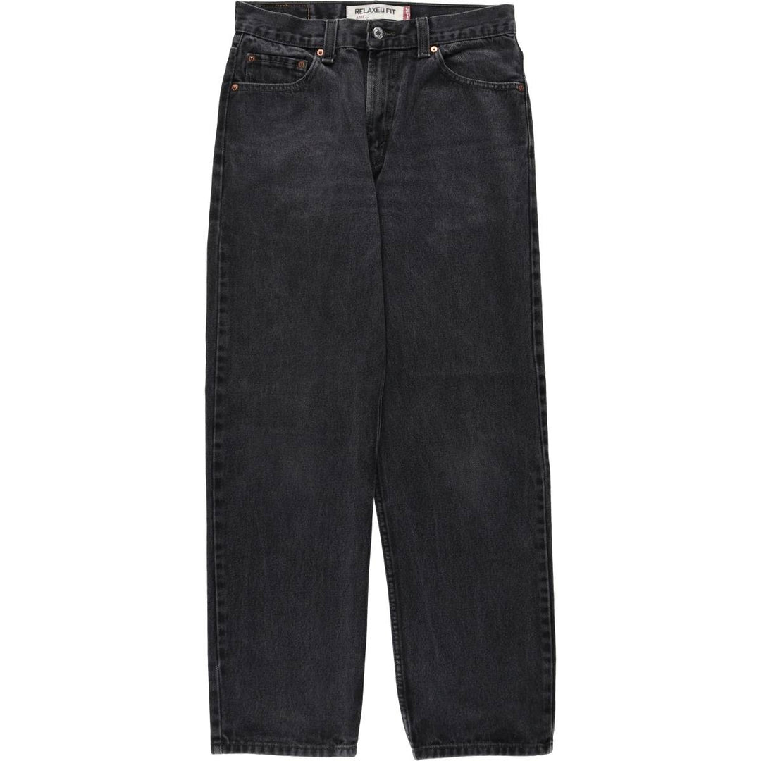 Levi's 550 Relaxed Fit Tapered Denim Pants, Black, Men's, Size W32 cotton black type Vintage Second Hand