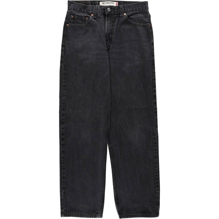 Levi's 550 Relaxed Fit Tapered Denim Pants, Black, Men's, Size W32 cotton black type Vintage Second Hand