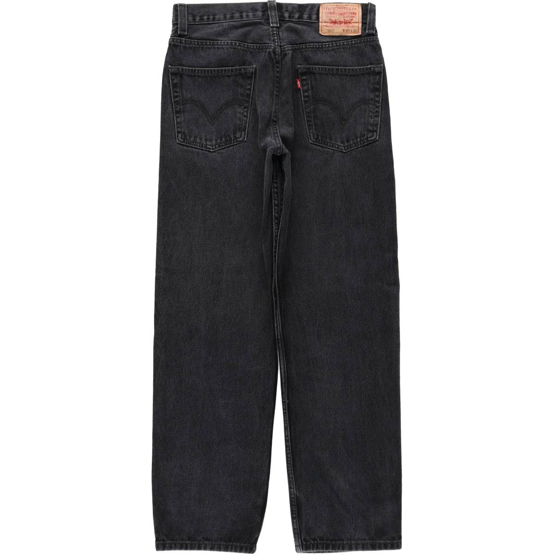 Levi's 550 Relaxed Fit Tapered Denim Pants, Black, Men's, Size W32 cotton black type Vintage Second Hand