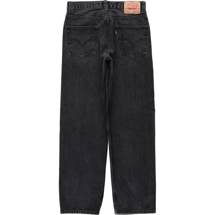 Levi's 550 Relaxed Fit Tapered Denim Pants, Black, Men's, Size W32 cotton black type Vintage Second Hand