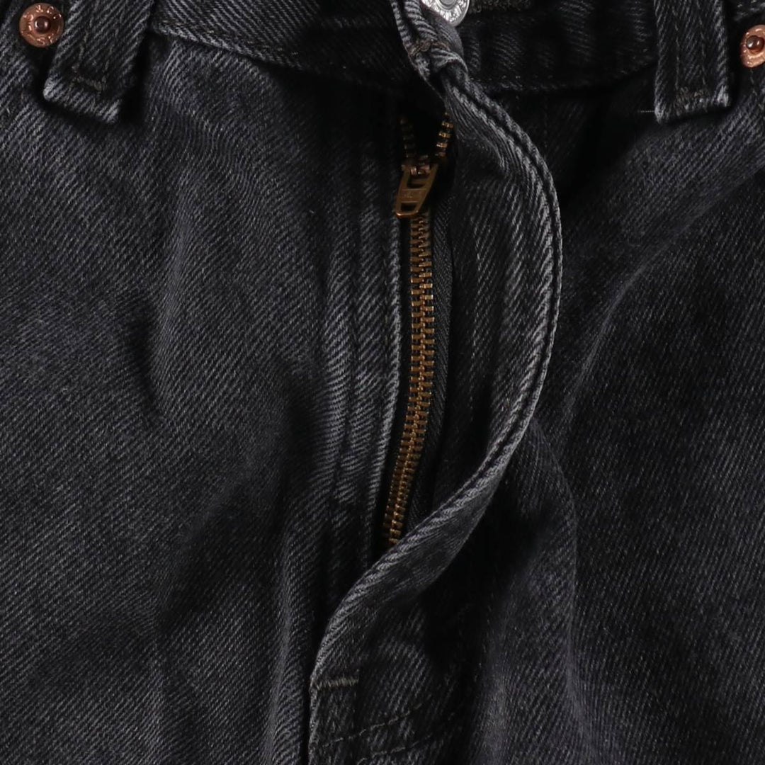 Levi's 550 Relaxed Fit Tapered Denim Pants, Black, Men's, Size W32 cotton black type Vintage Second Hand