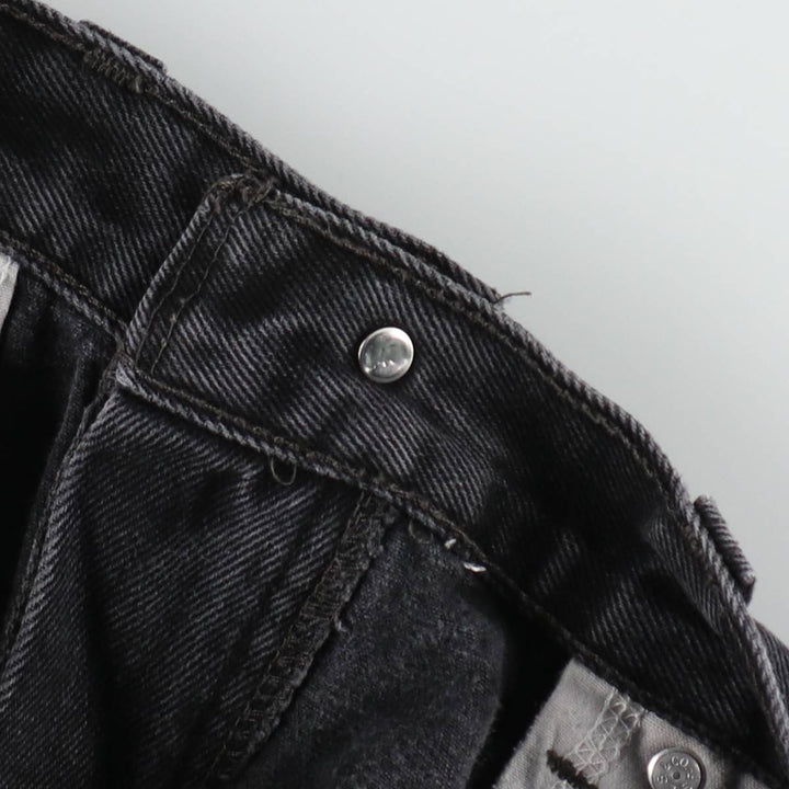 Levi's 550 Relaxed Fit Tapered Denim Pants, Black, Men's, Size W32 cotton black type Vintage Second Hand