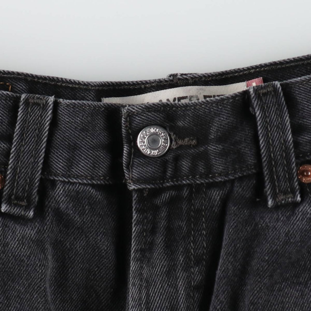 Levi's 550 Relaxed Fit Tapered Denim Pants, Black, Men's, Size W32 cotton black type Vintage Second Hand