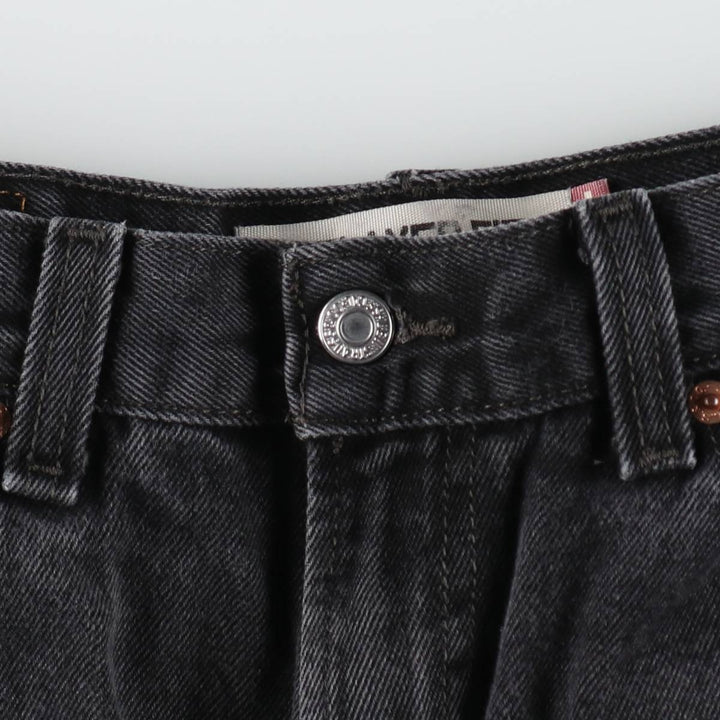 Levi's 550 Relaxed Fit Tapered Denim Pants, Black, Men's, Size W32 cotton black type Vintage Second Hand