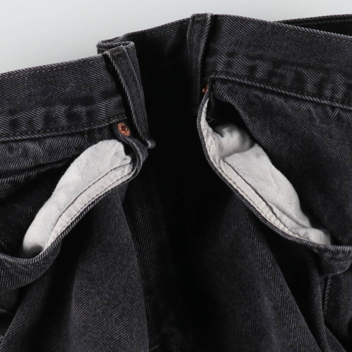 Levi's 550 Relaxed Fit Tapered Denim Pants, Black, Men's, Size W32 cotton black type Vintage Second Hand