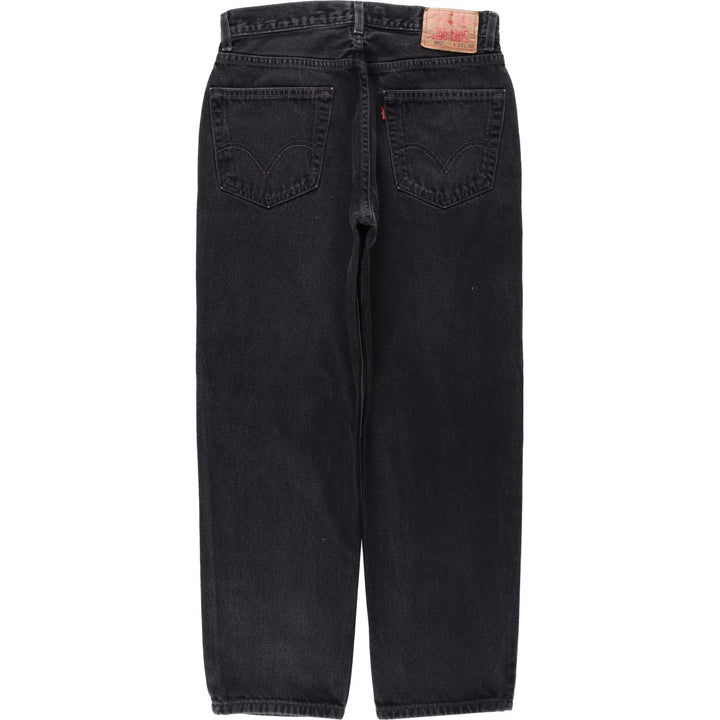 Levi's 550 Relaxed Fit Tapered Denim Pants, Black, Men's, Size W31 cotton black type Vintage Second Hand