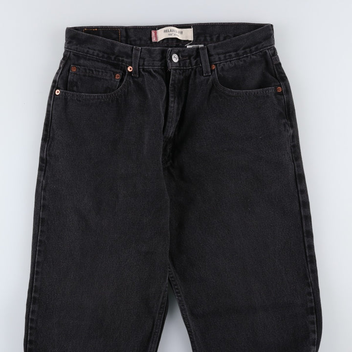 Levi's 550 Relaxed Fit Tapered Denim Pants, Black, Men's, Size W31 cotton black type Vintage Second Hand