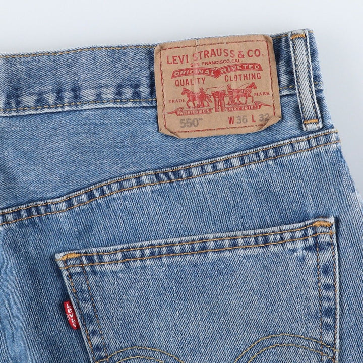 Levi's 550 Relaxed Fit Tapered Denim Pants for Men, W37 cotton blue type Vintage Second Hand