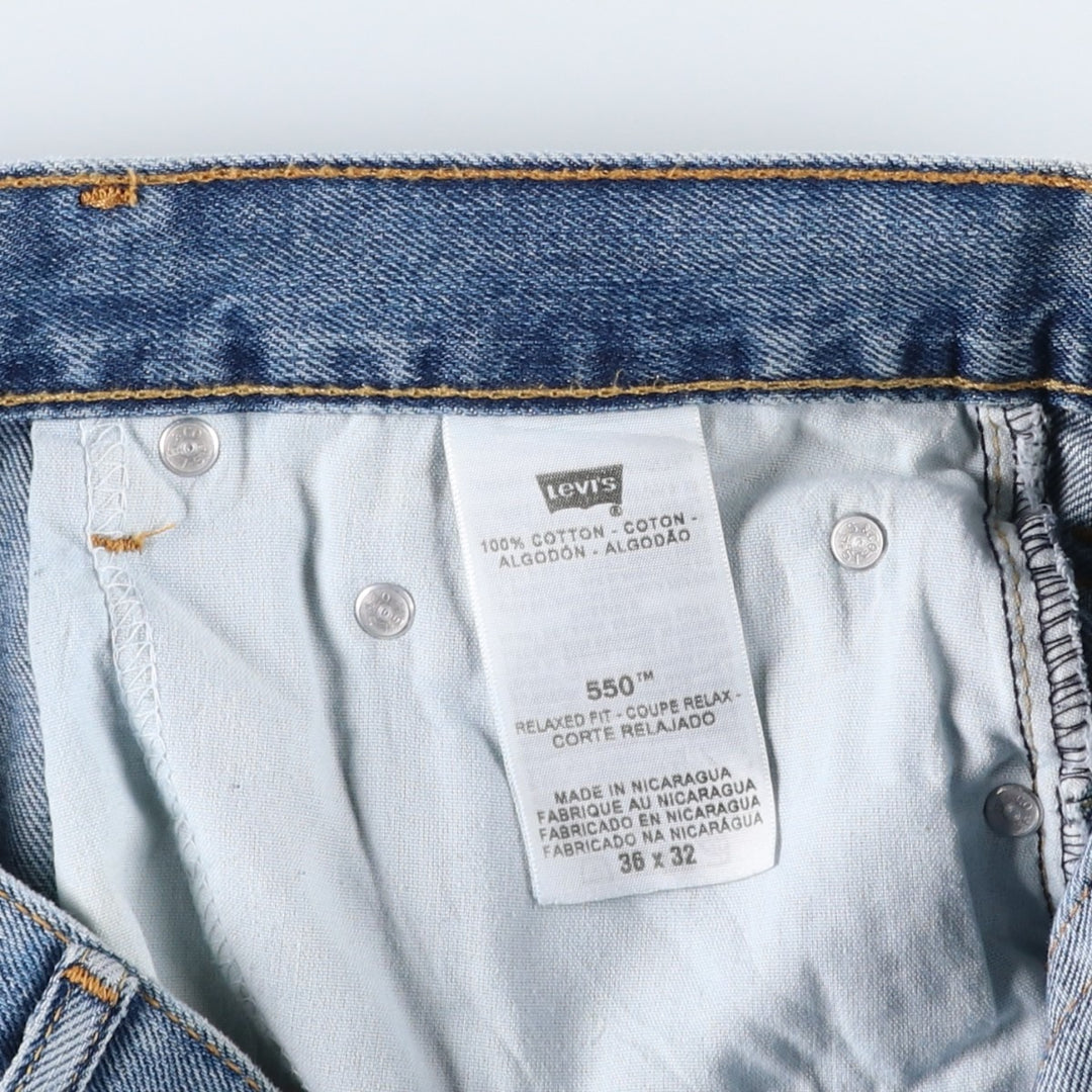 Levi's 550 Relaxed Fit Tapered Denim Pants for Men, W37 cotton blue type Vintage Second Hand
