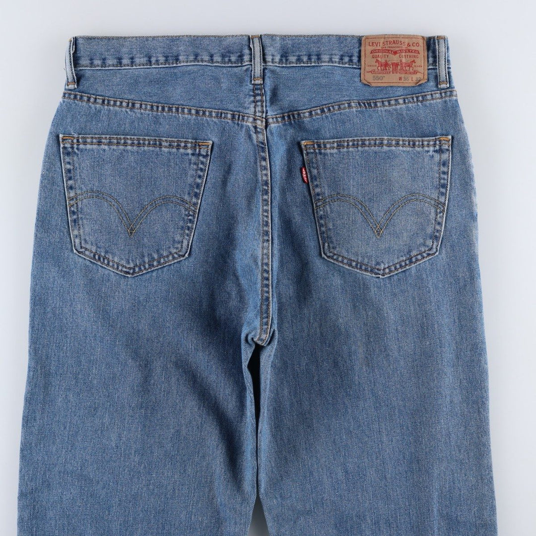 Levi's 550 Relaxed Fit Tapered Denim Pants for Men, W37 cotton blue type Vintage Second Hand