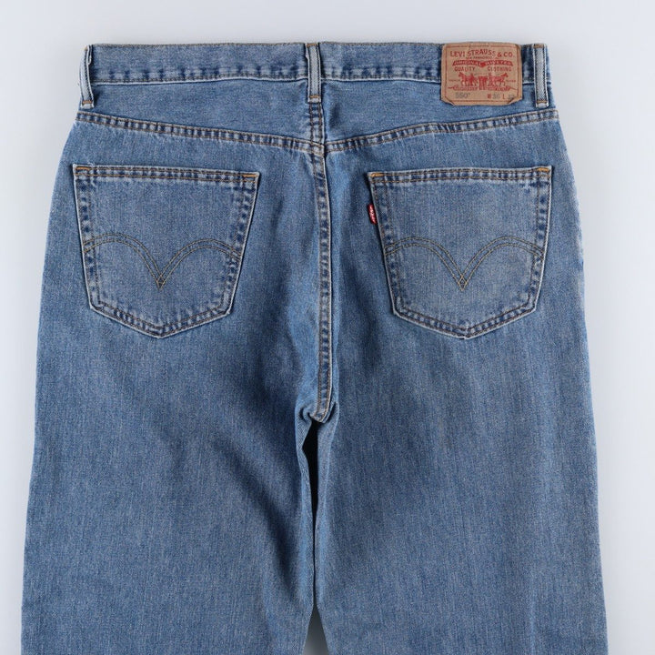 Levi's 550 Relaxed Fit Tapered Denim Pants for Men, W37 cotton blue type Vintage Second Hand