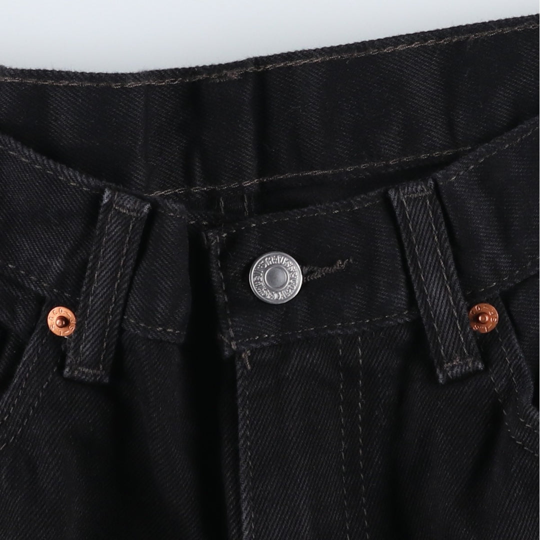 Levi's 550 Black Denim Tapered Denim Pants Men's W33 cotton black type Vintage Second Hand