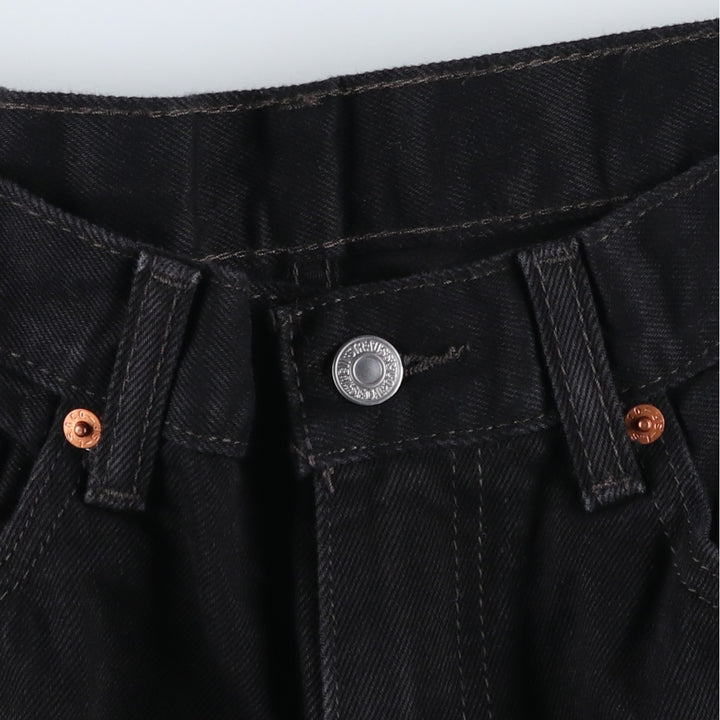 Levi's 550 Black Denim Tapered Denim Pants Men's W33 cotton black type Vintage Second Hand