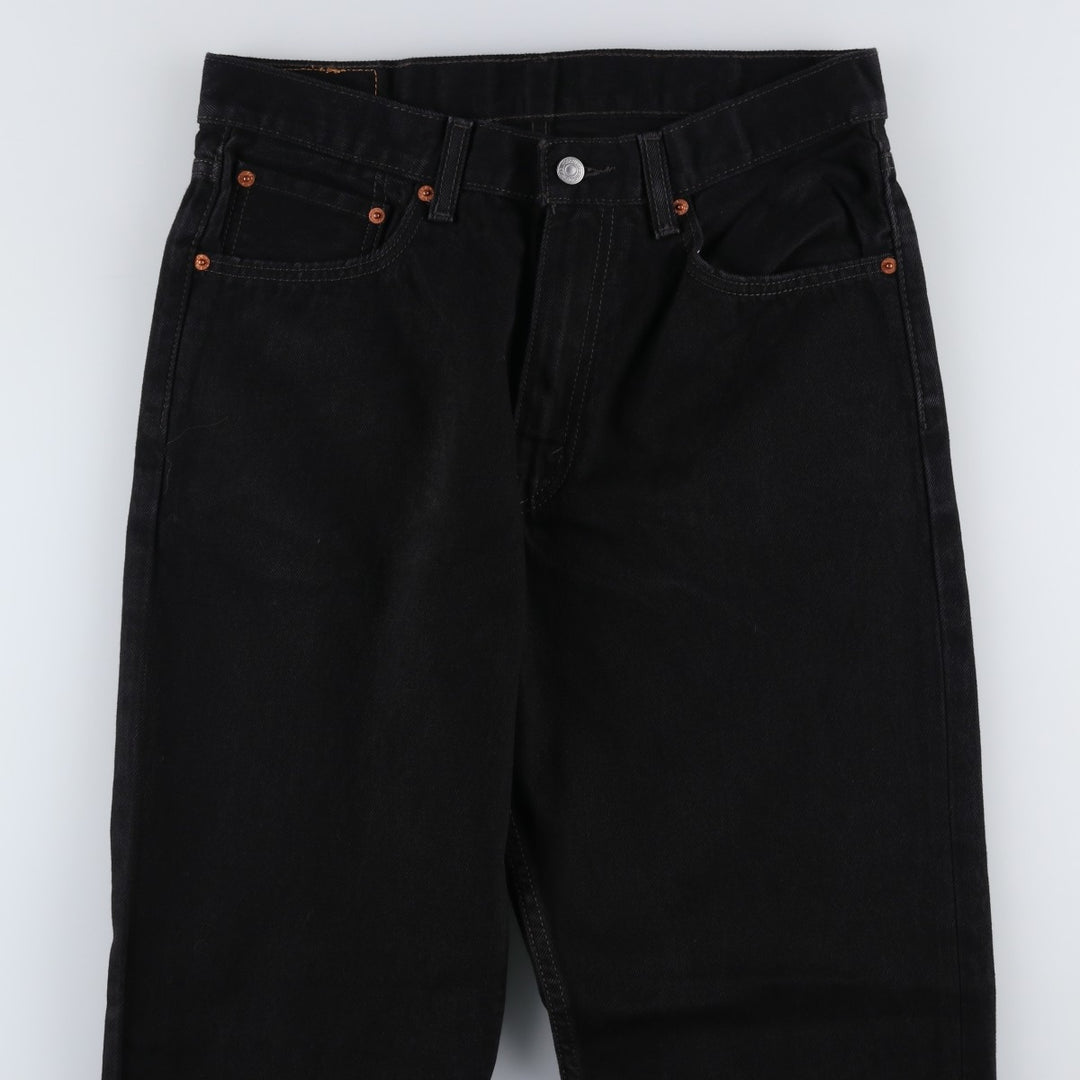 Levi's 550 Black Denim Tapered Denim Pants Men's W33 cotton black type Vintage Second Hand