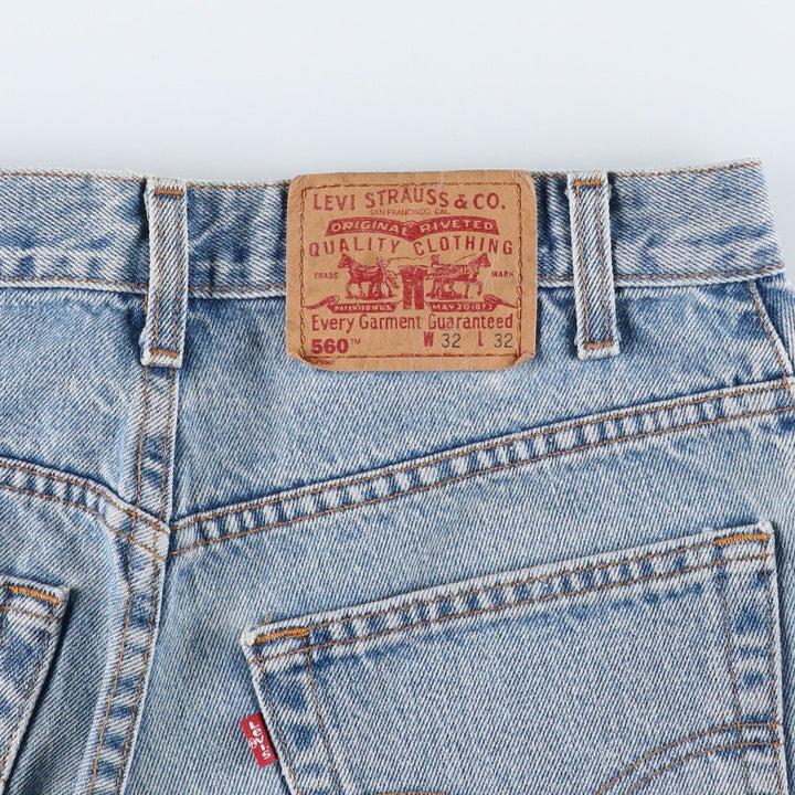 Levi's 560 Tapered Denim Pants, Men's, Size W32 unclear Blue type light blue Vintage Second Hand