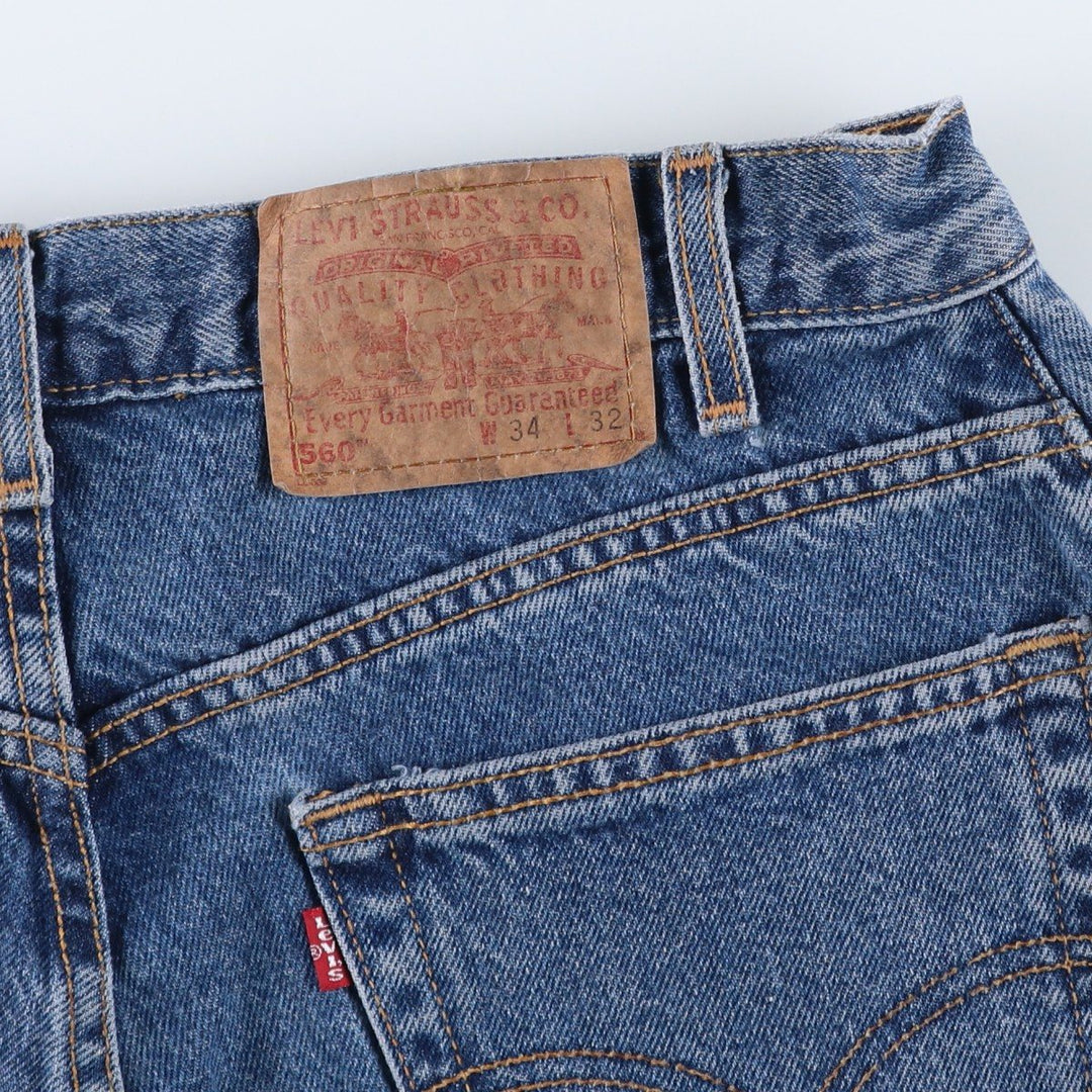 2000'S Levi's 560 Tapered Denim Pants, Men's W33 (approx.) cotton blue type Vintage Second Hand