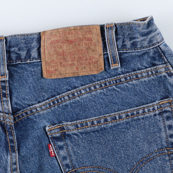 2000'S Levi's 560 Tapered Denim Pants, Men's W33 (approx.) cotton blue type Vintage Second Hand