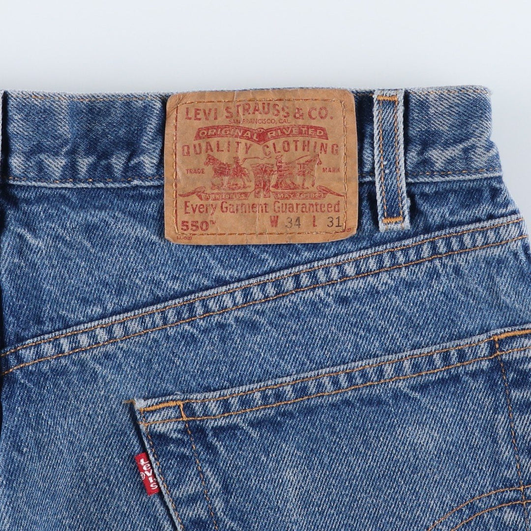 00'S Levi's 550 Relaxed Fit Tapered Denim Pants Men's W33 cotton blue type Vintage Second Hand