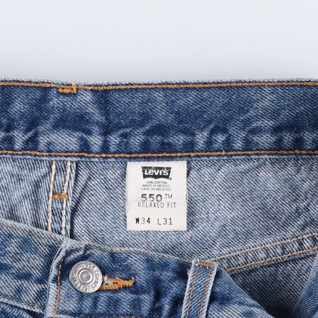 00'S Levi's 550 Relaxed Fit Tapered Denim Pants Men's W33 cotton blue type Vintage Second Hand
