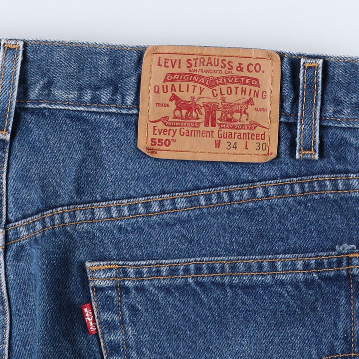 00'S Levi's 550 Relaxed Fit Tapered Denim Pants Men's W34 cotton blue type Vintage Second Hand