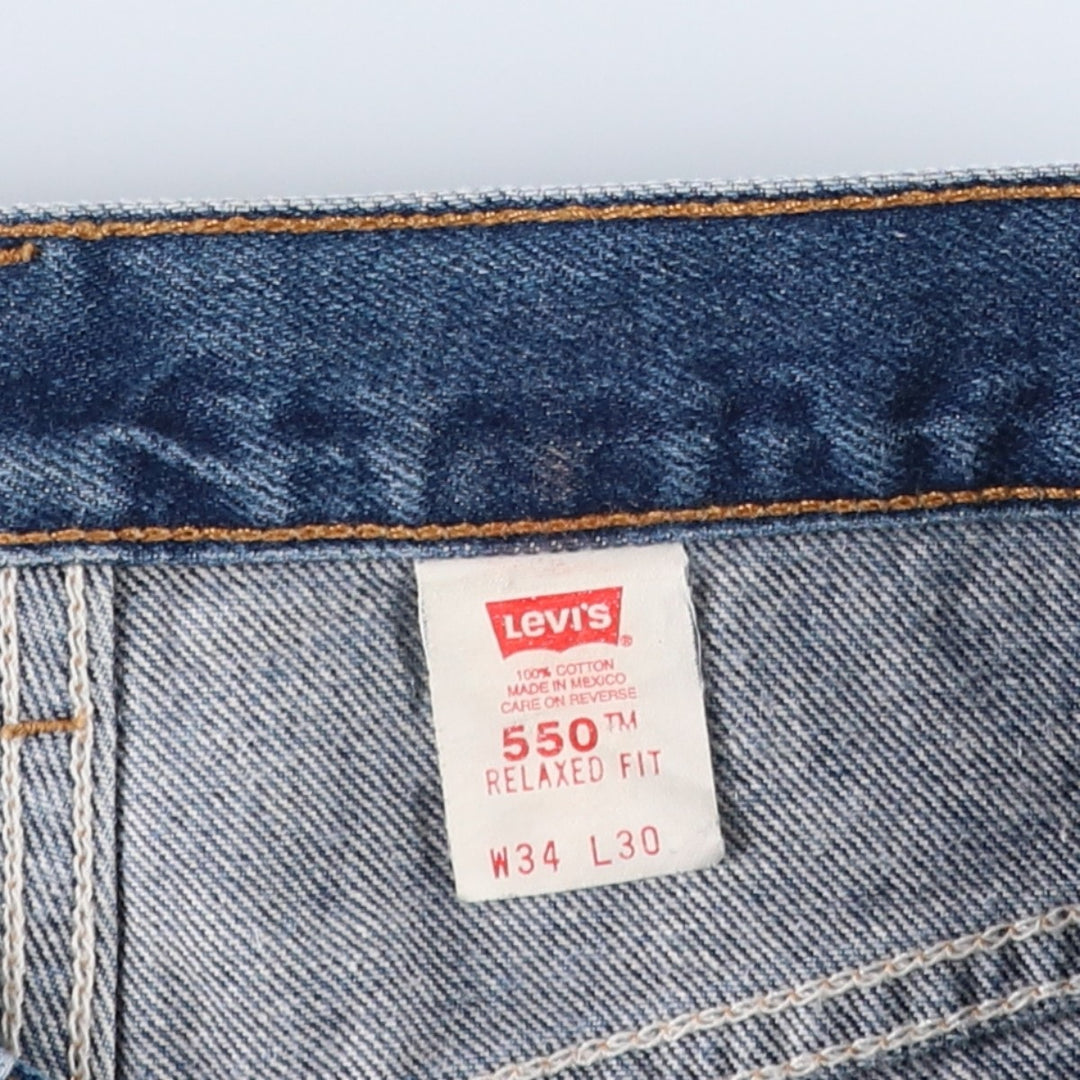00'S Levi's 550 Relaxed Fit Tapered Denim Pants Men's W34 cotton blue type Vintage Second Hand