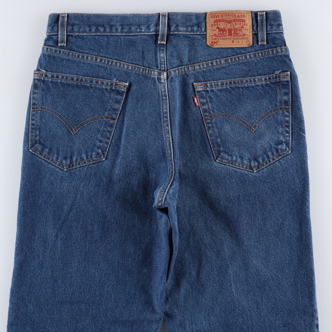 00'S Levi's 550 Relaxed Fit Tapered Denim Pants Men's W34 cotton blue type Vintage Second Hand