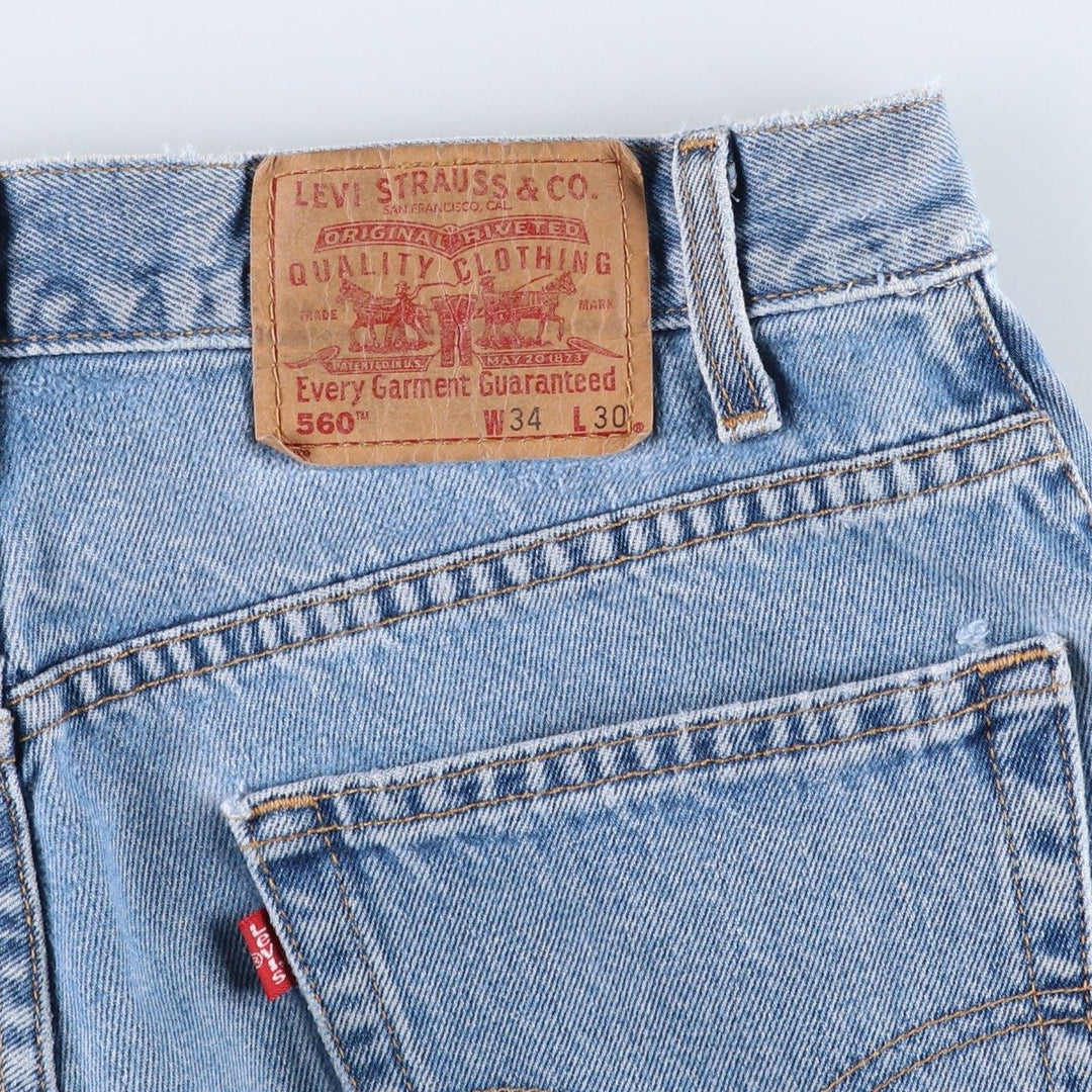 2000'S Levi's 550 Loose Fit Tapered Leg Denim Pants, Men's Size W34 (approx.) cotton blue type Vintage Second Hand