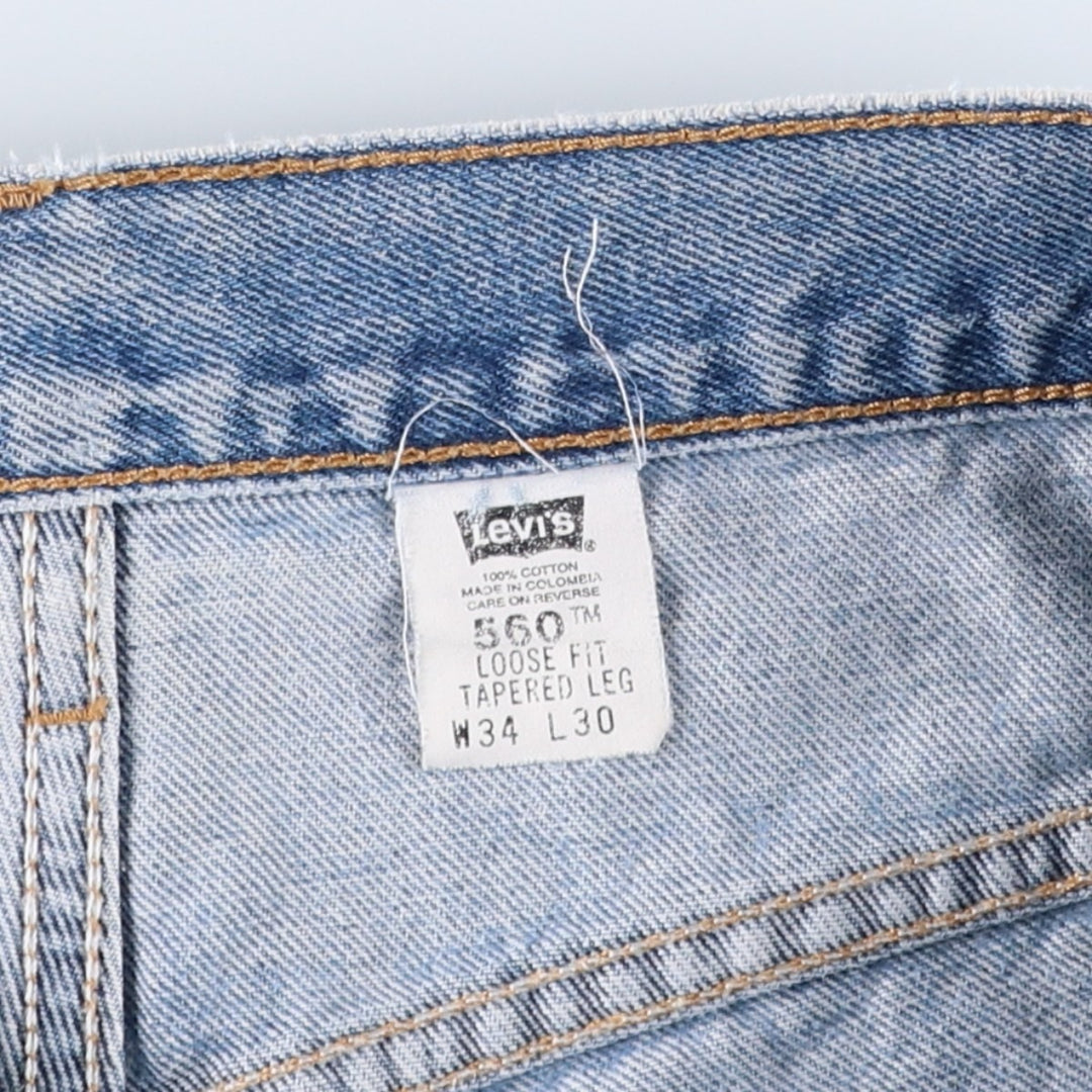 2000'S Levi's 550 Loose Fit Tapered Leg Denim Pants, Men's Size W34 (approx.) cotton blue type Vintage Second Hand
