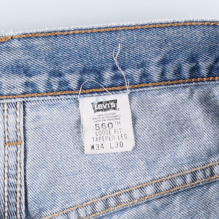2000'S Levi's 550 Loose Fit Tapered Leg Denim Pants, Men's Size W34 (approx.) cotton blue type Vintage Second Hand