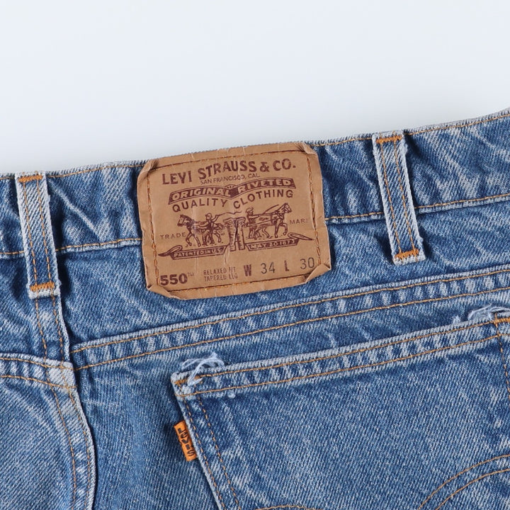 90'S Levi's 550 Relaxed Fit Tapered Leg Orange Tab Tapered Denim Pants Men's W33 Vintage cotton blue type Vintage Second Hand