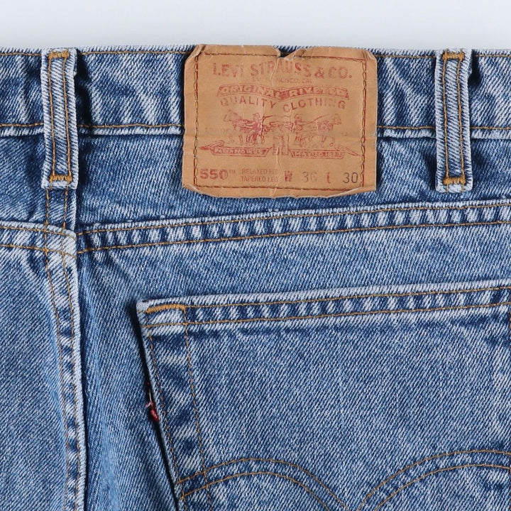 ~90'S Levi's 550 Relaxed Fit Tapered Leg Denim Pants, Made in Canada, Men's W35 (approx.), Vintage cotton blue type Vintage Second Hand