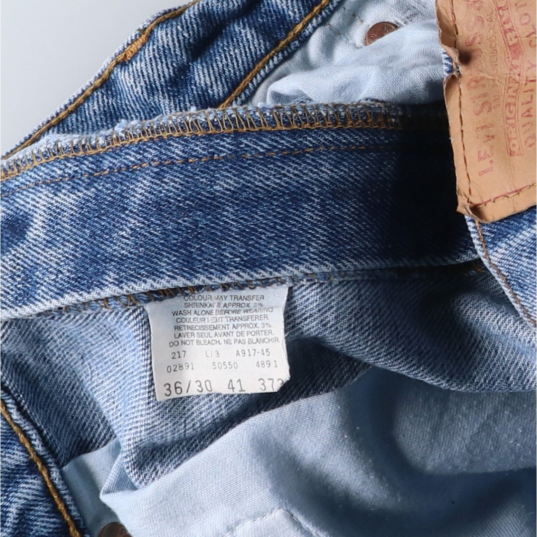 ~90'S Levi's 550 Relaxed Fit Tapered Leg Denim Pants, Made in Canada, Men's W35 (approx.), Vintage cotton blue type Vintage Second Hand