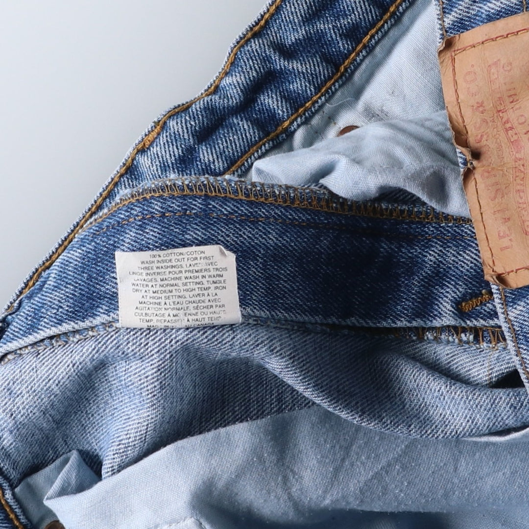 ~90'S Levi's 550 Relaxed Fit Tapered Leg Denim Pants, Made in Canada, Men's W35 (approx.), Vintage cotton blue type Vintage Second Hand