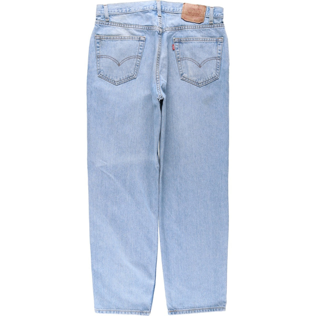 00'S Levi's 550 Relaxed Fit Tapered Denim Pants for Men, W35 cotton blue type Vintage Second Hand
