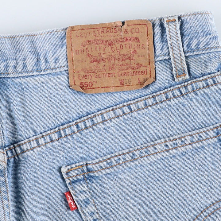 00'S Levi's 550 Relaxed Fit Tapered Denim Pants for Men, W35 cotton blue type Vintage Second Hand